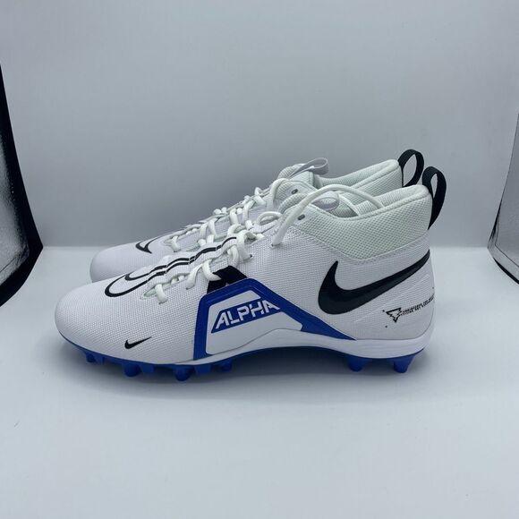 Nike Alpha Varsity Pro 3 White Game Royal CV0586-101 Men's Size 10.5 Cleats - Picture 5 of 6